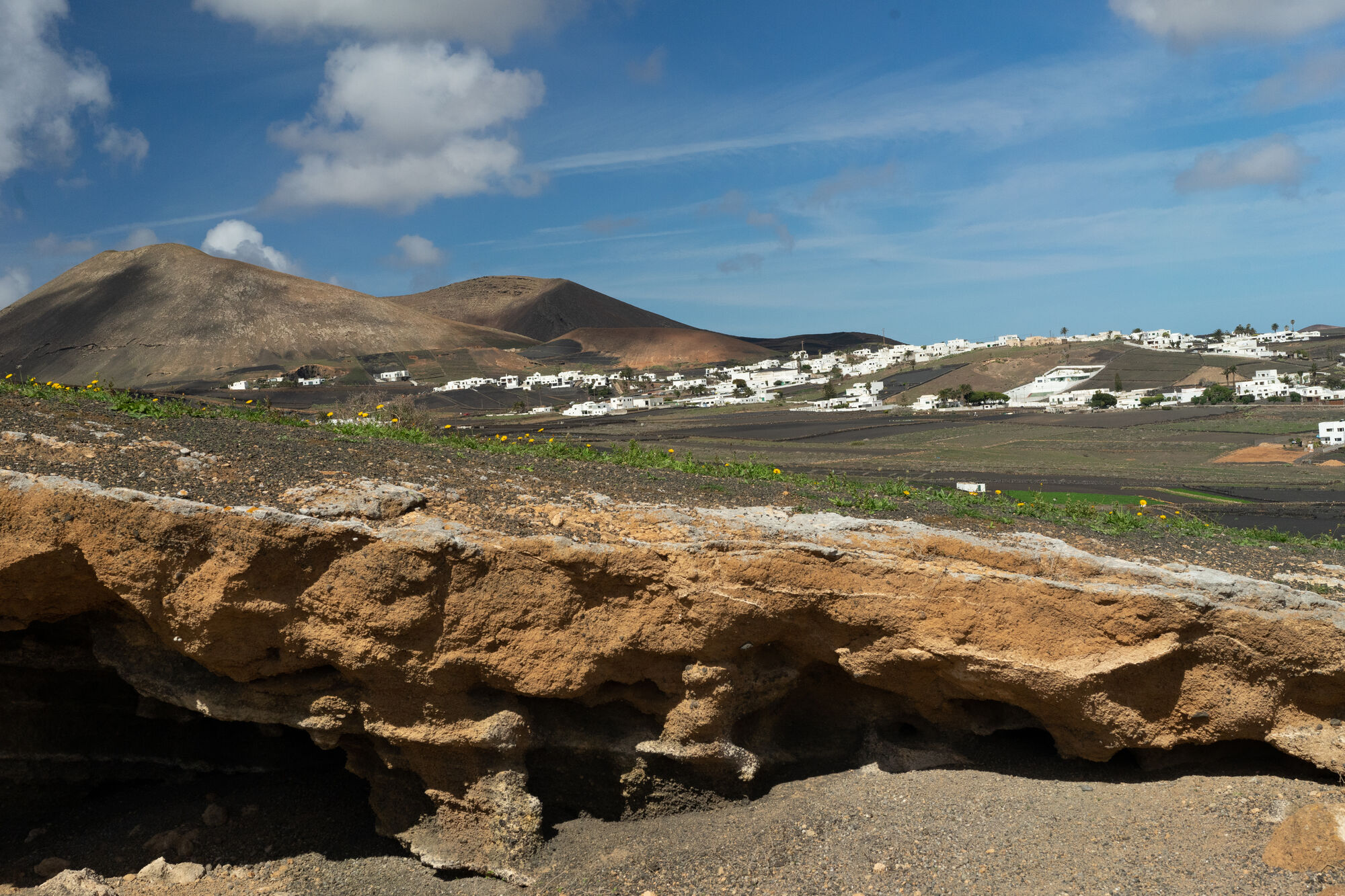 Collapsed lava-tube roof in Lanzarote